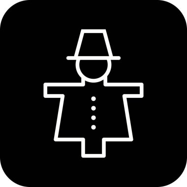 İllüstrasyon korku karga simgesi