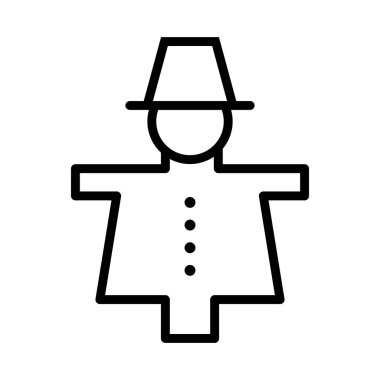 İllüstrasyon korku karga simgesi