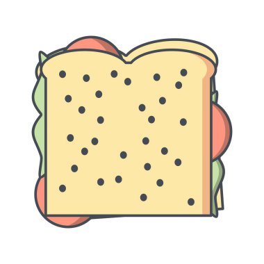 Illustration sandviç simge