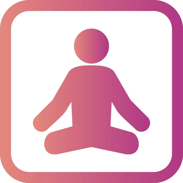 İllüstrasyon Yoga Simgesi — Stok fotoğraf