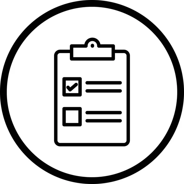 Illustration Checklist Icon — Stock Photo, Image