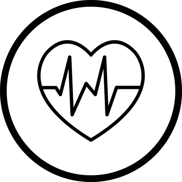 Illustration Heart Beat ikon — Stockfoto