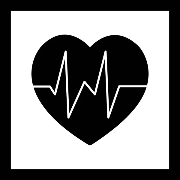 Ilustración Icono latido del corazón —  Fotos de Stock