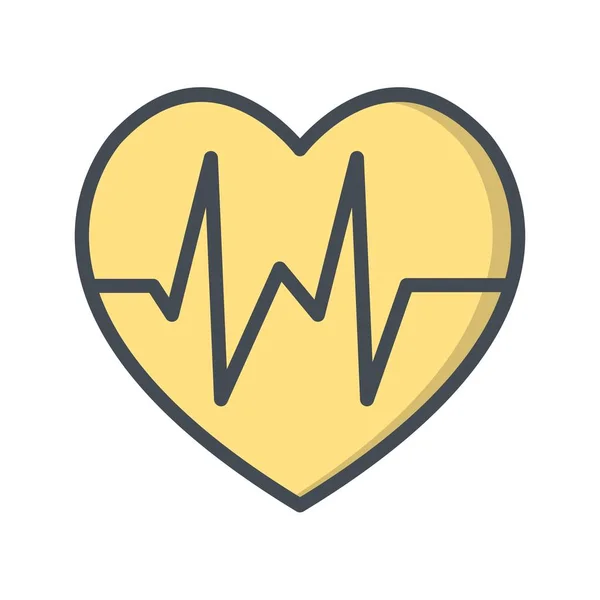 Illustration Heart Beat ikon — Stockfoto