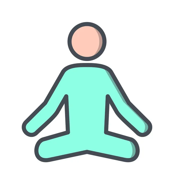 Ilustração Ícone de Yoga — Fotografia de Stock