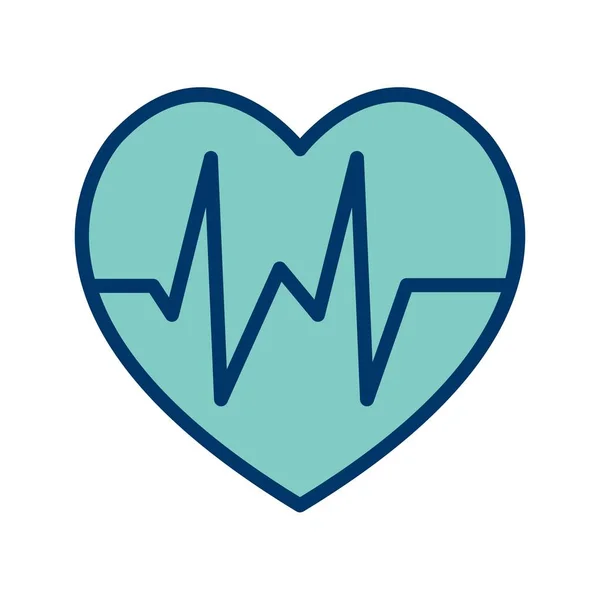 Illustrazione Icona del battito cardiaco — Foto Stock