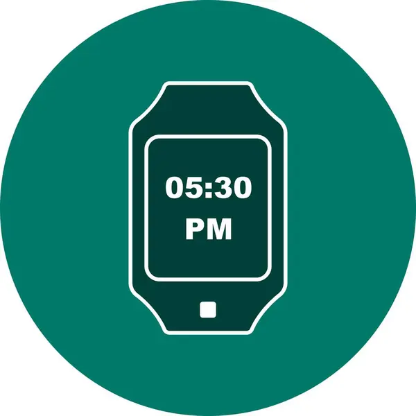 Ilustracja inteligentna ikona zegarka — Zdjęcie stockowe