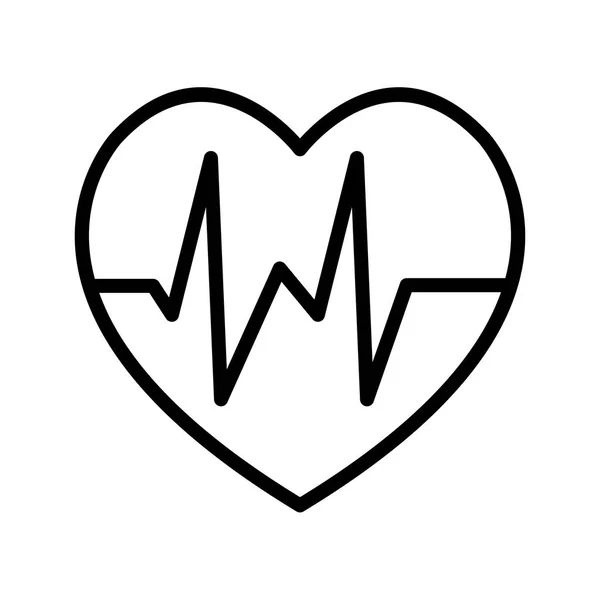 Illustration Heart Beat ikon — Stockfoto