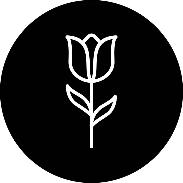 Ilustración Tulipán Icono —  Fotos de Stock