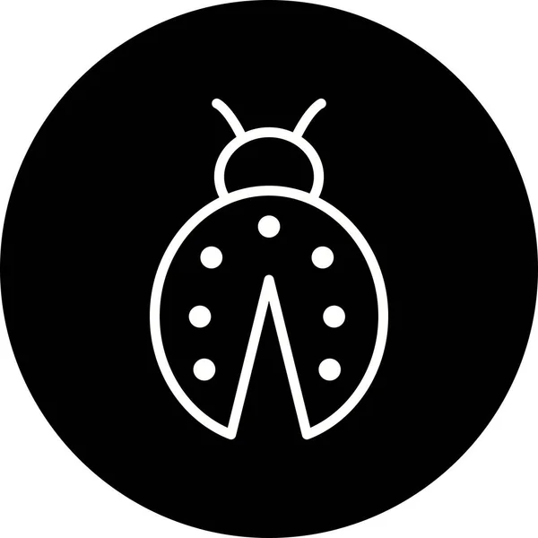 İllüstrasyon Lady Bug simgesi — Stok fotoğraf