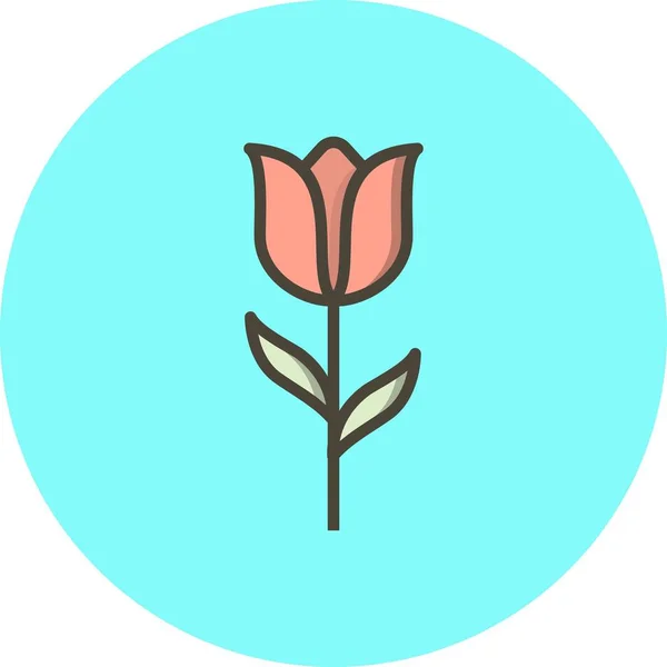 Ілюстрація тюльпан значок — стокове фото