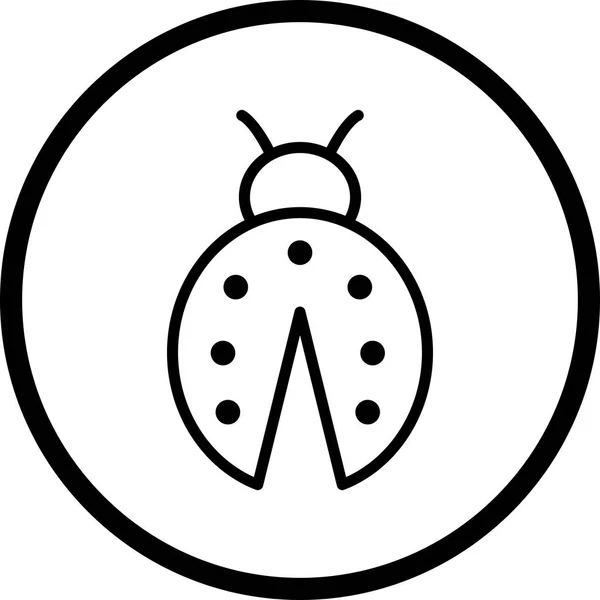 Illustration  Lady Bug Icon — Stock Photo, Image