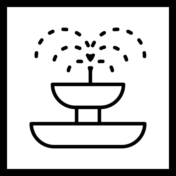 Illustration Fountain Icon — Stock Photo, Image