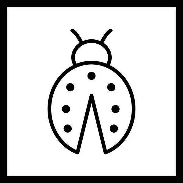 Ilustracja Lady Bug ikona — Zdjęcie stockowe