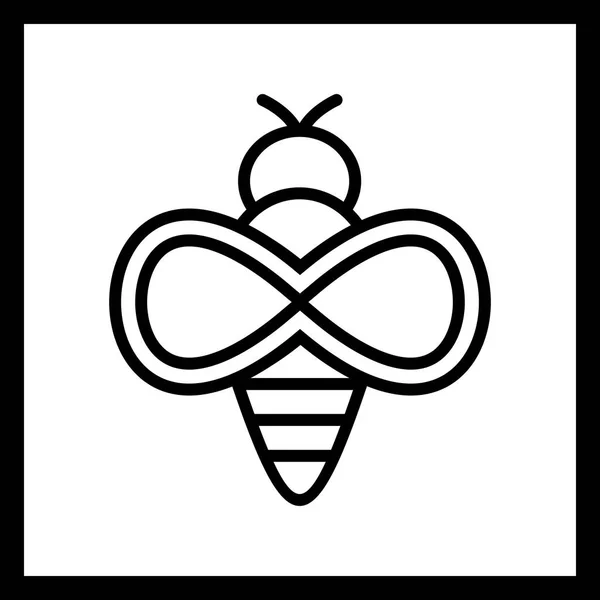 Illustration  Bee Icon — Stock Photo, Image