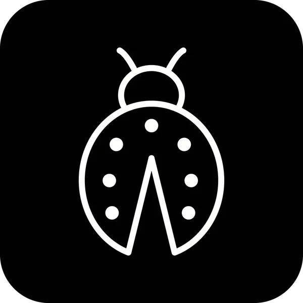 Ilustracja Lady Bug ikona — Zdjęcie stockowe