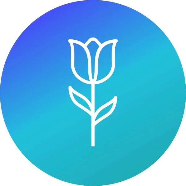 Ilustracja tulipan ikona — Zdjęcie stockowe