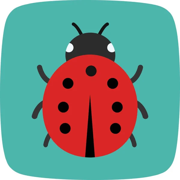 Illustration Lady Bug  Icon — Stock Photo, Image
