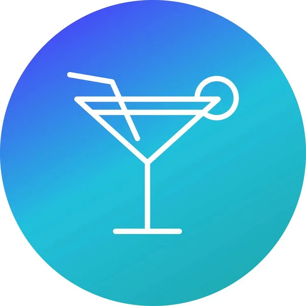 Illustration  Cocktail Icon — Stock Photo, Image