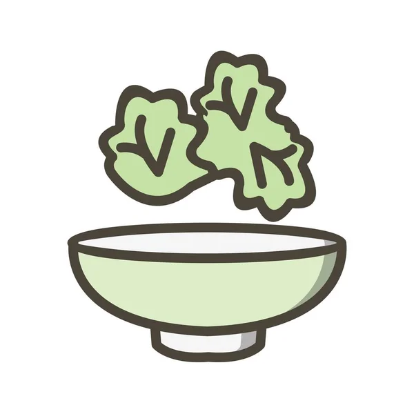 Ilustrace – ikona salátového salátu — Stock fotografie
