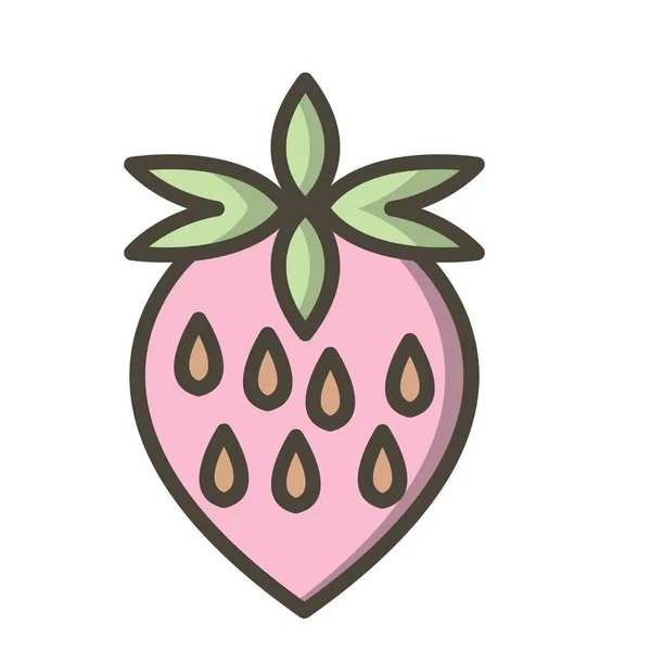 Illustration jordgubbs ikon — Stockfoto