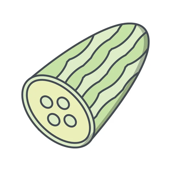 İllüstrasyon salatalık simge — Stok fotoğraf