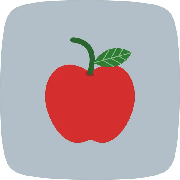 Ilustracja jabłko ikona — Zdjęcie stockowe