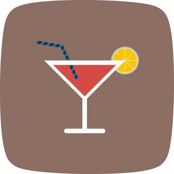 Illustration  Cocktail Icon — Stock Photo, Image