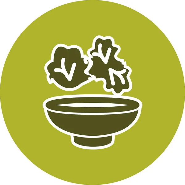 Illustration  Salad Icon — Stock Photo, Image