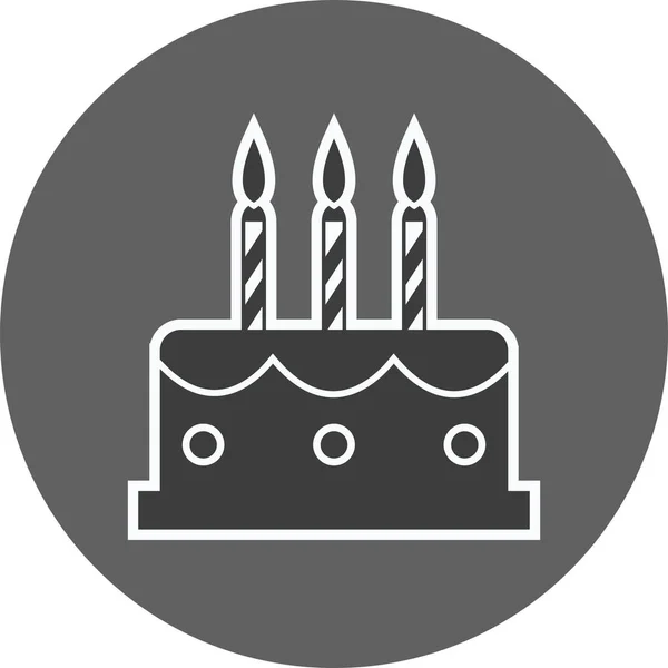 Illustration  Cake Icon — Stock Photo, Image