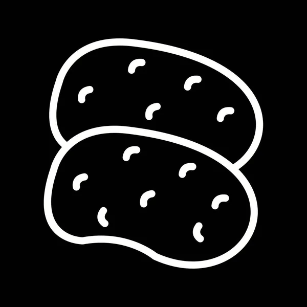 Illustration potatis ikon — Stockfoto