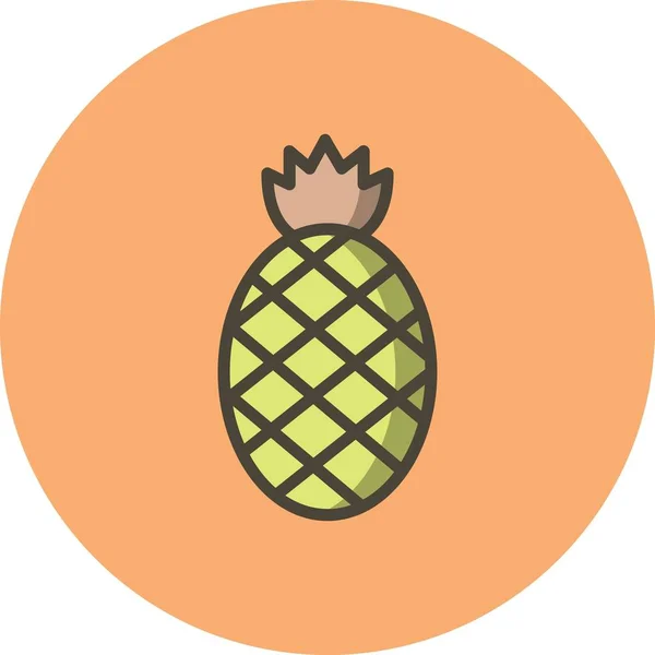 Иллюстрация ананасовой иконы — стоковое фото