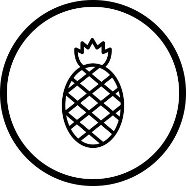 Illustration ananas simgesi