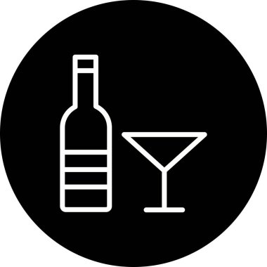 İllüstrasyon şarap simgesi