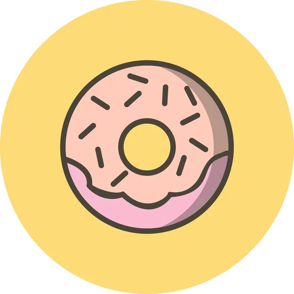 Ilustração Donut Ícone — Fotografia de Stock