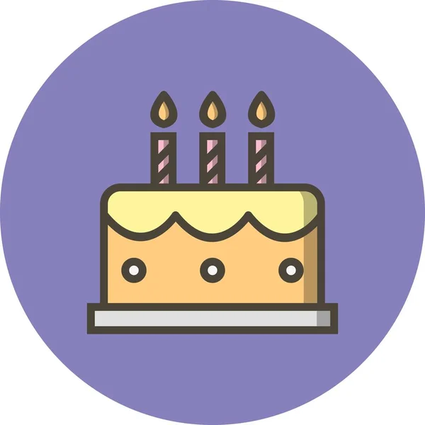 Illustration  Cake Icon — Stock Photo, Image