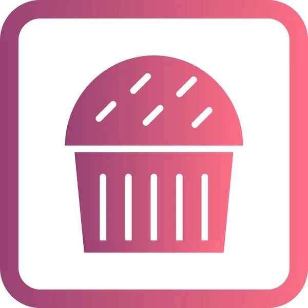 Ілюстрація кекс ікона — стокове фото