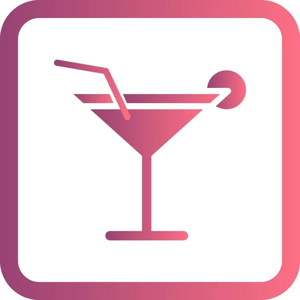 Ilustrace – ikona koktejlu — Stock fotografie