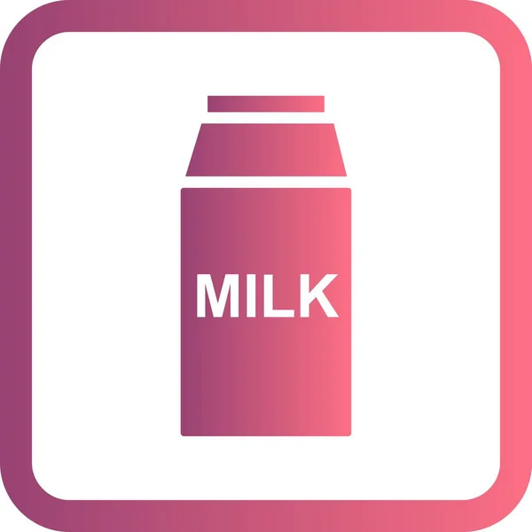 Illustration mjölk ikon — Stockfoto