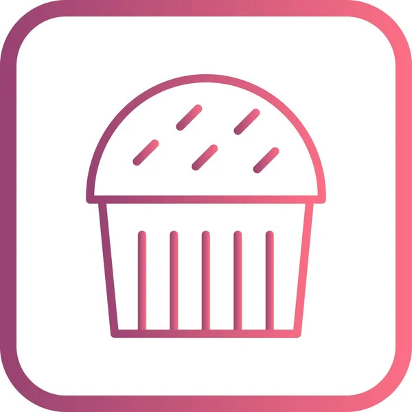 Illustration Cupcake Icône — Photo