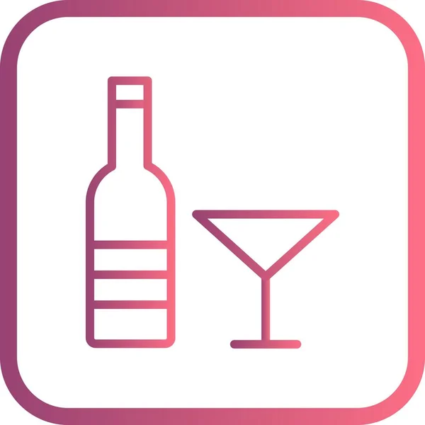 Illustratie wijn icoon — Stockfoto
