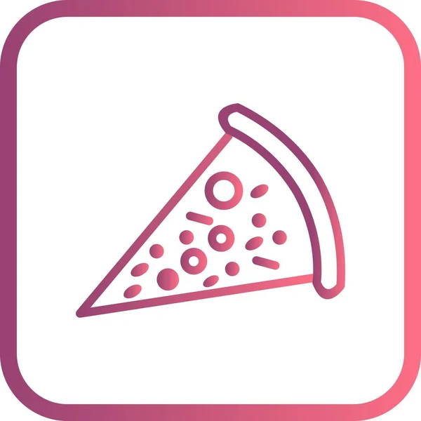 Ilustracja pizzy ikona — Zdjęcie stockowe