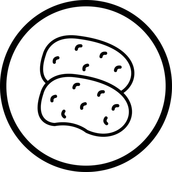 Illustration potatis ikon — Stockfoto