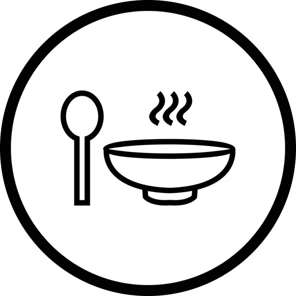 Illustration  Soup Icon — Stock Photo, Image