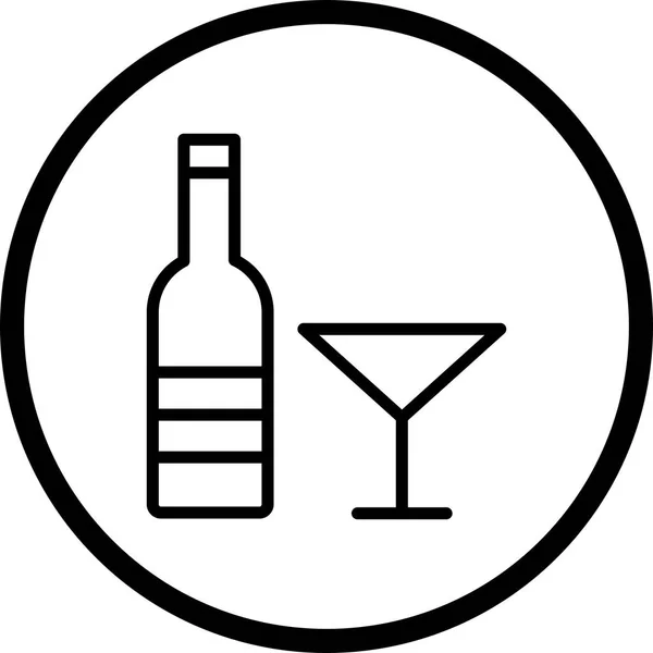 Ilustração Ícone do Vinho — Fotografia de Stock