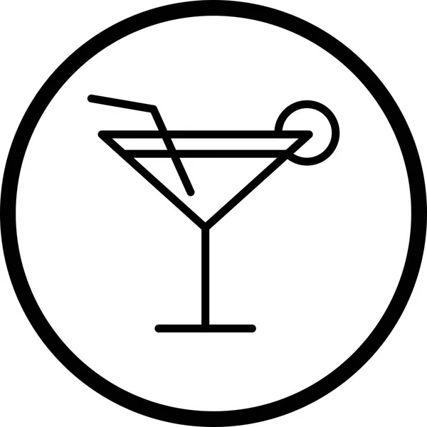 Illustration Cocktail-Symbol — Stockfoto