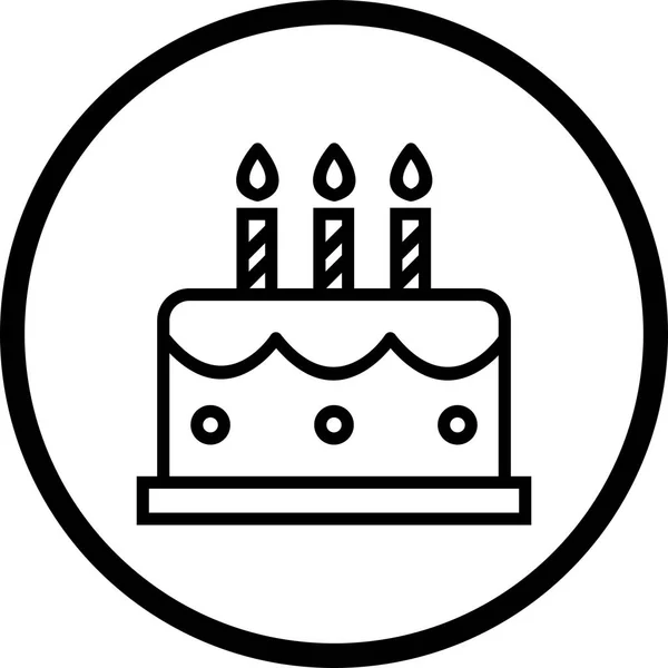 Illustration  Cake Icon — Stock Photo, Image