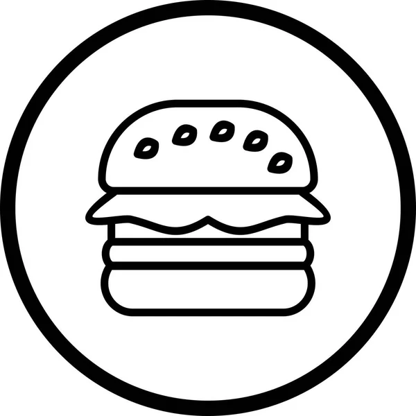Illustratie Hamburger icoon — Stockfoto