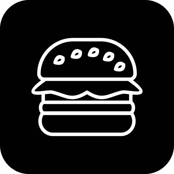 İllüstrasyon hamburger simgesi — Stok fotoğraf