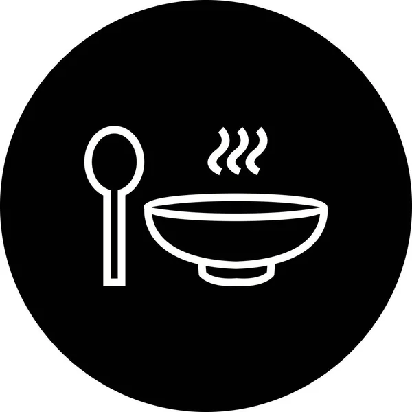 Illustrazione Icona della zuppa — Foto Stock